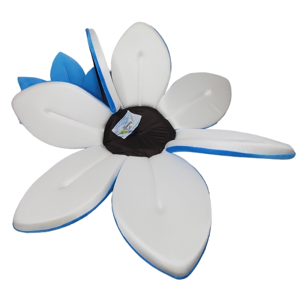 BLOOMING BATH Plush Baby Sink Bath Pillow Blue Flower NWT Boy - Picture 4 of 13